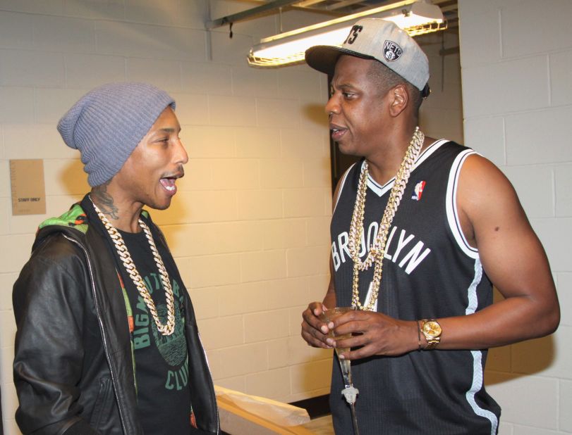 We'll bet you five bucks Jay Z was asking Pharrell about his skincare when they met up at the Barclays Center in September 2012. 