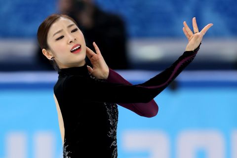 Yuna Kim of South Korea competes in the figure skating event February 20.