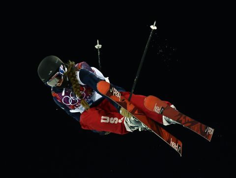 Maddie Bowman of the United States competes in the women's halfpipe on February 20.
