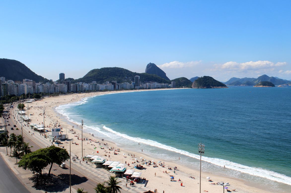The forecast for Copacabana Beach in Rio de Janeiro? Hot. Temperatures in the low 90s are expected.