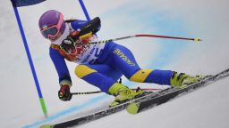(FILES) A photo taken on February 18, 2014 shows Ukraine's Bogdana Matsotska competing during the Women's Alpine Skiing Giant Slalom Run 1 at the Rosa Khutor Alpine Center during the Sochi Winter Olympics. Matsotska and her coach Oleg Matsotskiy, who is also her father, have pulled out of the Sochi Games in protest at the authorities' deadly use of force against the protests in Kiev, they said on February 20, 2014.
AFP PHOTO / OLIVIER MORINOLIVIER MORIN/AFP/Getty Images