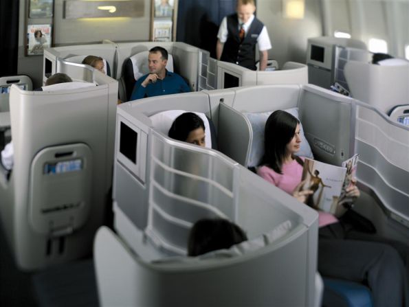 <strong>4. British Airways</strong>. The airline's lie-flat seats have a distinctive "Z" position that extends to 6 feet, 6 inches and is ideal for watching movies, and the carrier's lounges also garner top marks.