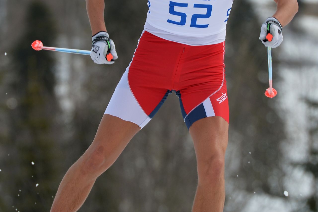 When he heard that the temperature might rise as high as 18 degrees during the men's cross-country 15 km race, Norway's Chris Andre Jespersen took a radical step and competed in cutoff sports tights. He finished sixth.