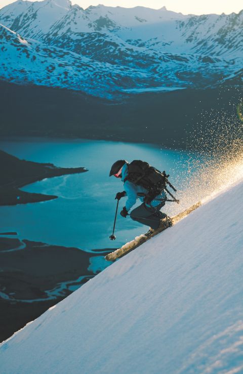 Skiing in the midnight sun in the Lyngen Alps nearly 300km above the Arctic Circle is a breathtaking experience. A 'hidden gem' is how former international freestyle skier Kelly Holland describes it.   