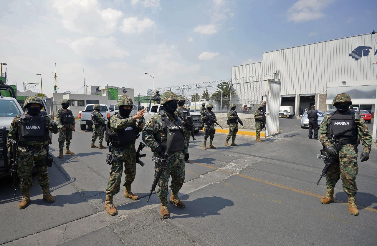 The operation was heavily guarded.