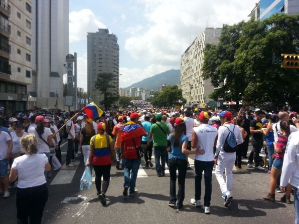 Manifestaciones en Caracas.
