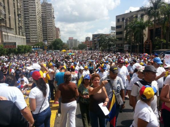 Manifestaciones en Caracas.