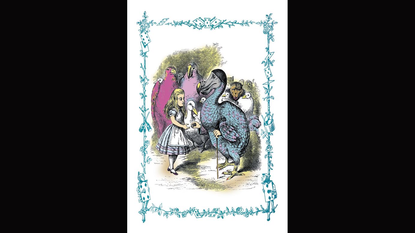 The dodo gives Alice a thimble in "Alice in Wonderland." 