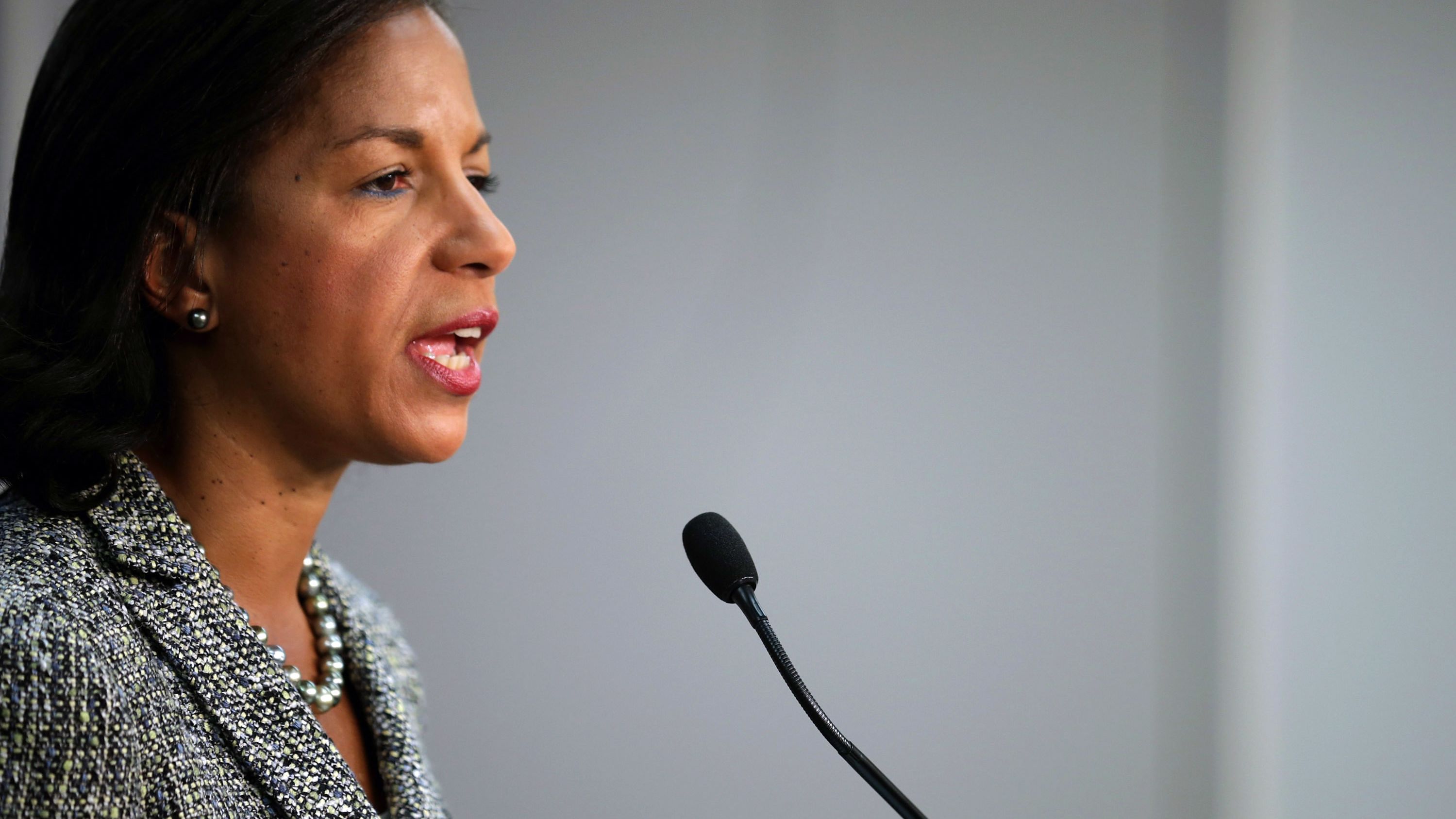 U.S. National Security Adviser Susan Rice warned it "would be a grave mistake" if Russian President Vladimir Putin intervened militarily in the ongoing crisis in Ukraine. 