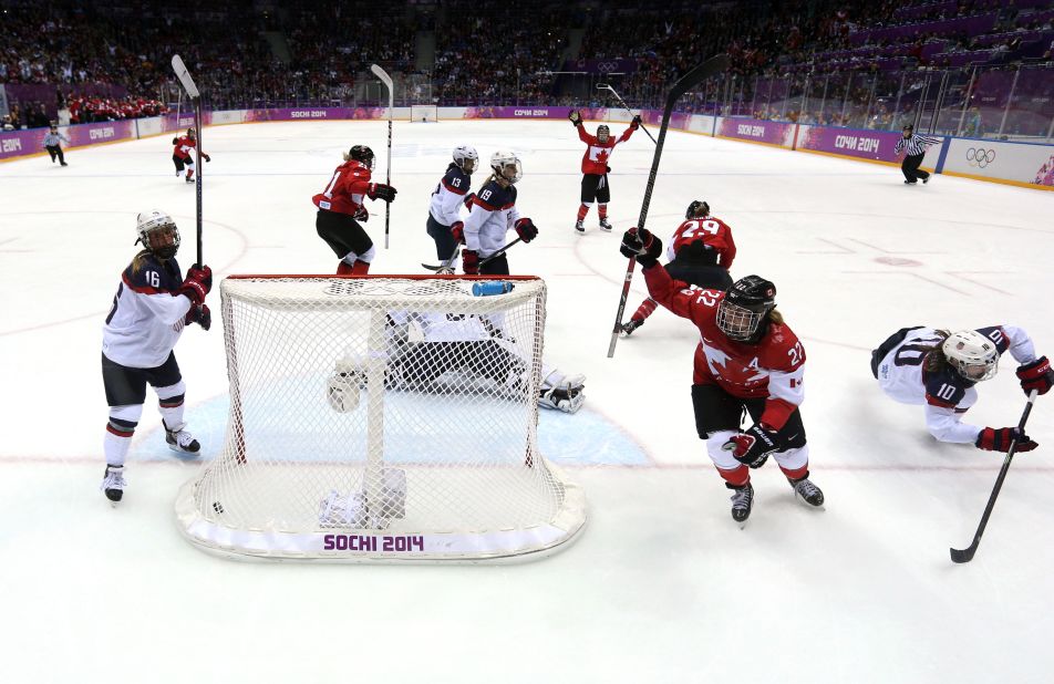Everyone loves a comeback ... Facing a two-goal deficit, Canada secured a 3-2 victory over the U.S. in the women's ice hockey final.