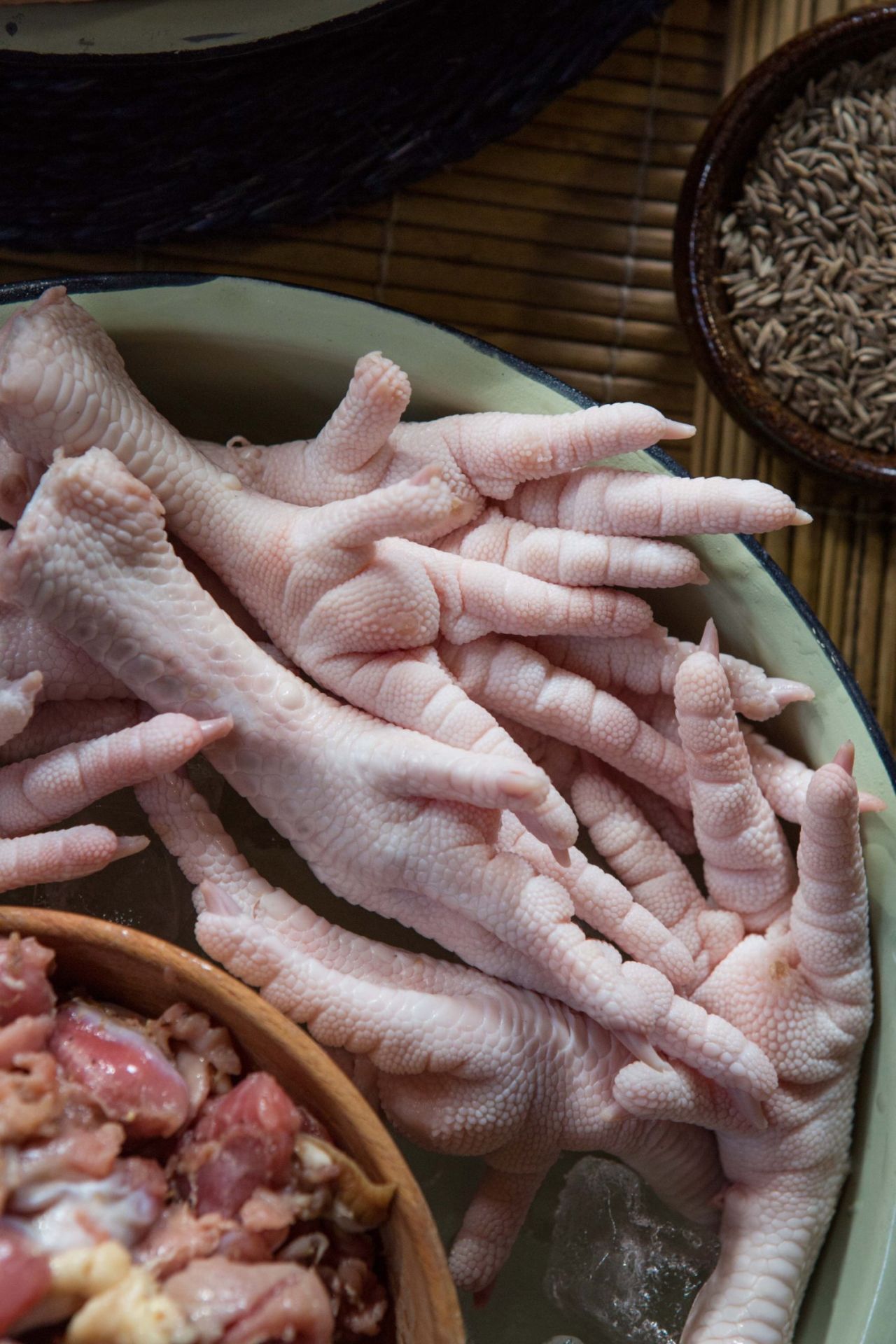 "Walkie talkies," or chicken feet, are a common braai food.