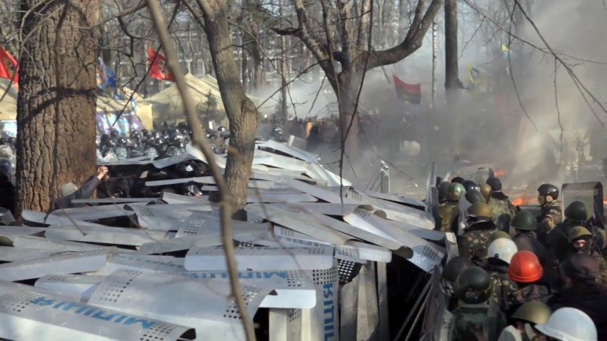 Government forces attacked protestors in the Maydan, or main square of Kiev.