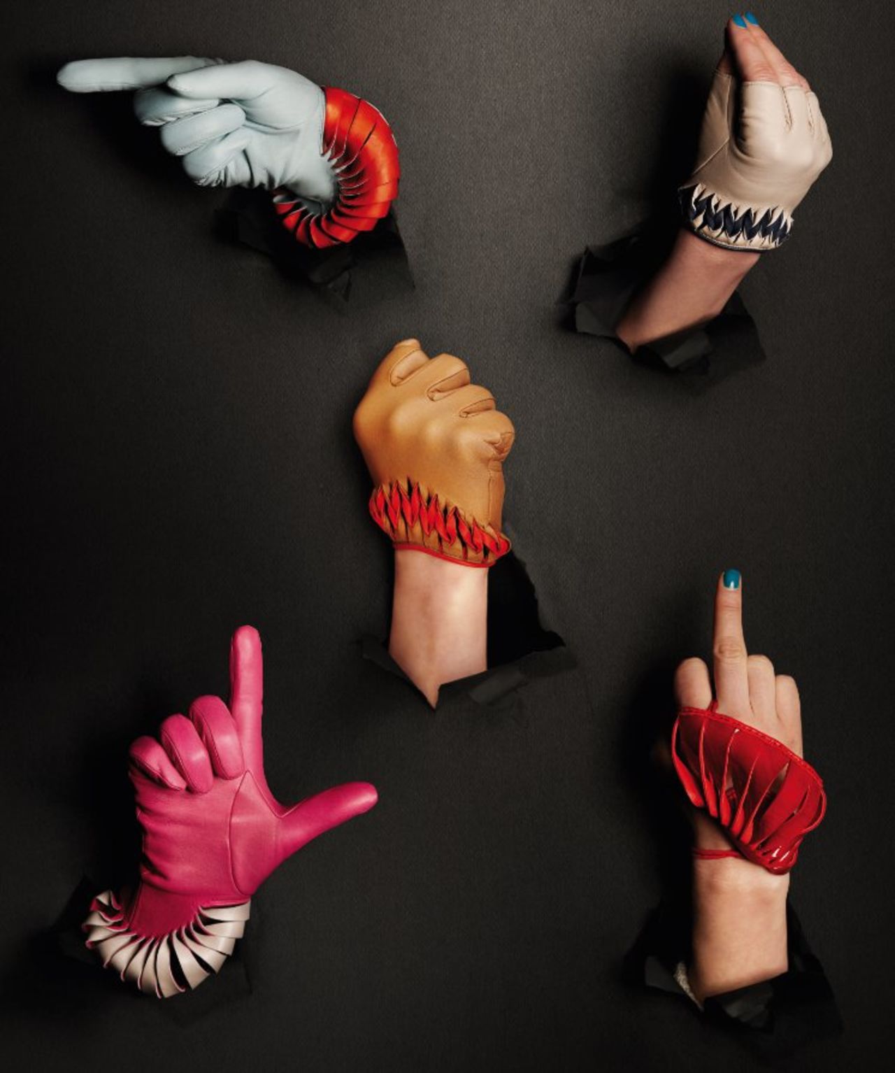 Barnekow designs her gloves in materials such as leather from Icelandic salmon or hand-painted python.