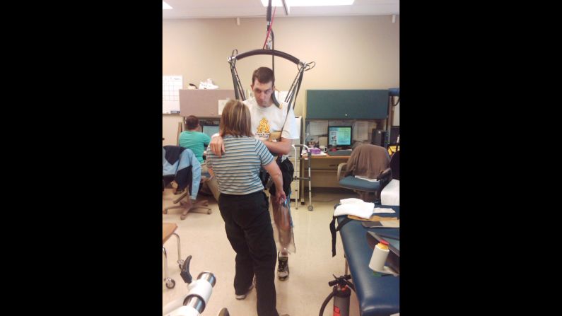 Since his injuries, Remsburg has been in intensive physical therapy, living at Casa Colina Centers for Rehabilitation in California for 16 months. He has to relearn how to walk and talk.