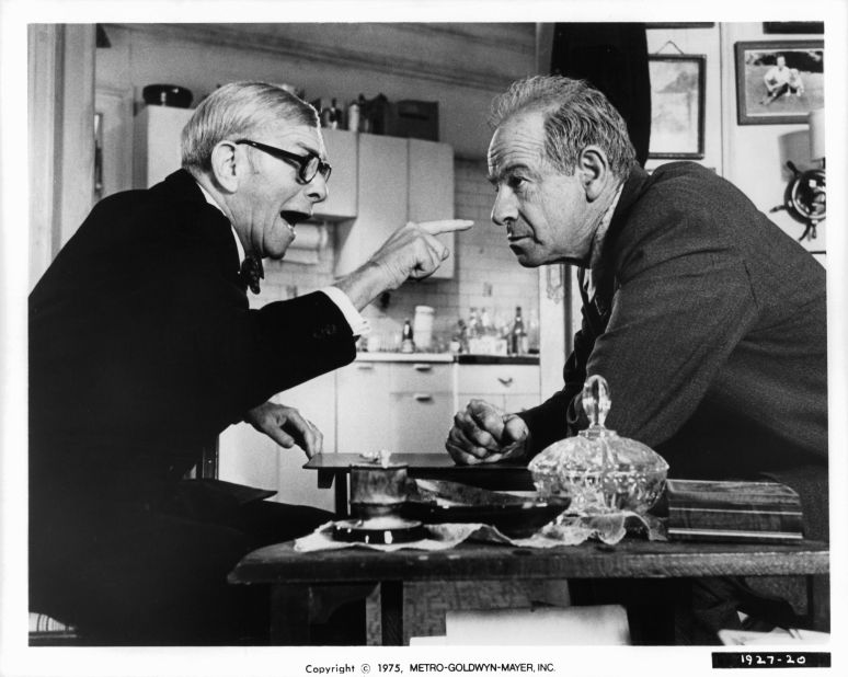 George Burns, left, had been in show business for decades, but hadn't appeared in movies for more than 30 years when he took the  role opposite Walter Matthau in 1975's "The Sunshine Boys" because his friend, Jack Benny, had died. After winning a supporting actor Oscar at 80, he appeared in several more films, including "Oh, God!" (1977) and "Going in Style" (1979).