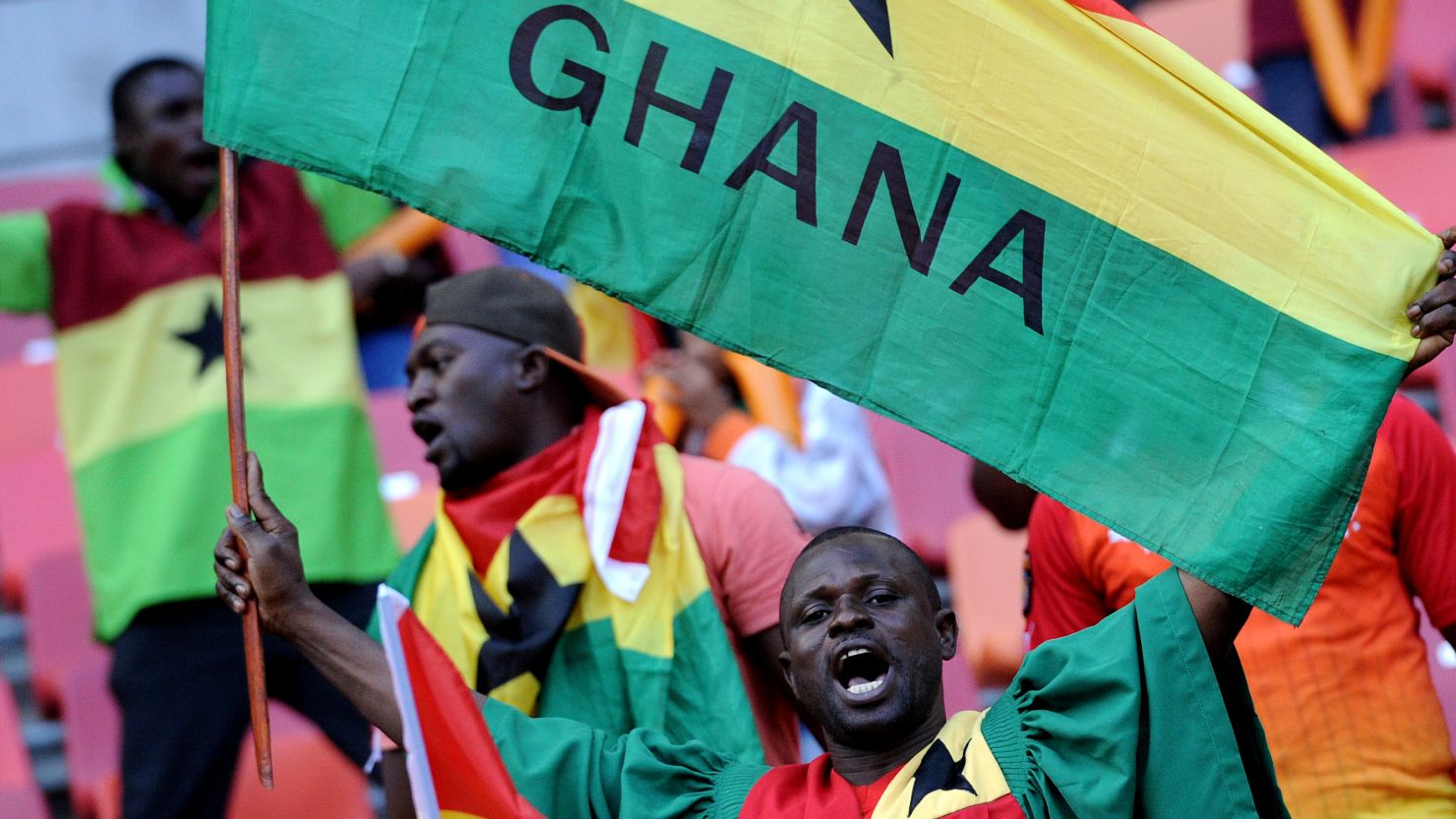 Ghana flag celebration