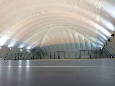 The school's dome has a pressurized, soft Teflon roof.