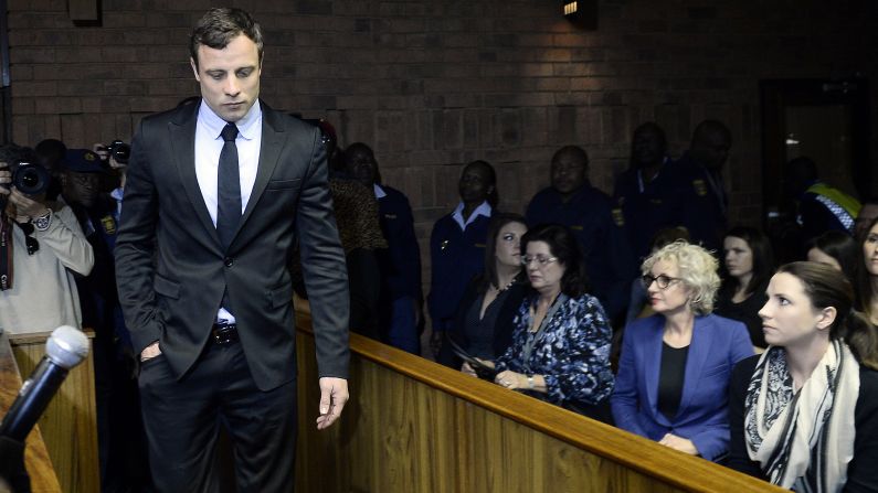 South African sprinter Oscar Pistorius was charged with murdering his girlfriend, model Reeva Steenkamp, in February 2013. Pistorius, the first double-amputee runner to compete in the Olympics, was convicted of murder and <a href="index.php?page=&url=http%3A%2F%2Fwww.cnn.com%2F2016%2F07%2F06%2Fafrica%2Foscar-pistorius-sentence%2Findex.html" target="_blank">sentenced to six years in prison.</a>