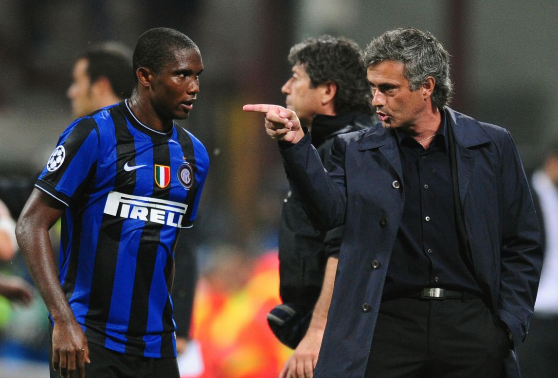 Mourinho went on to praise Eto'o, with whom he won a European treble at Inter Milan before bringing him to Chelsea: "It was with him I had the best ever season of my career. He is one of the few players who is working with me at a second different club and a manager never does that when he doesn't like the player, doesn't like the person."