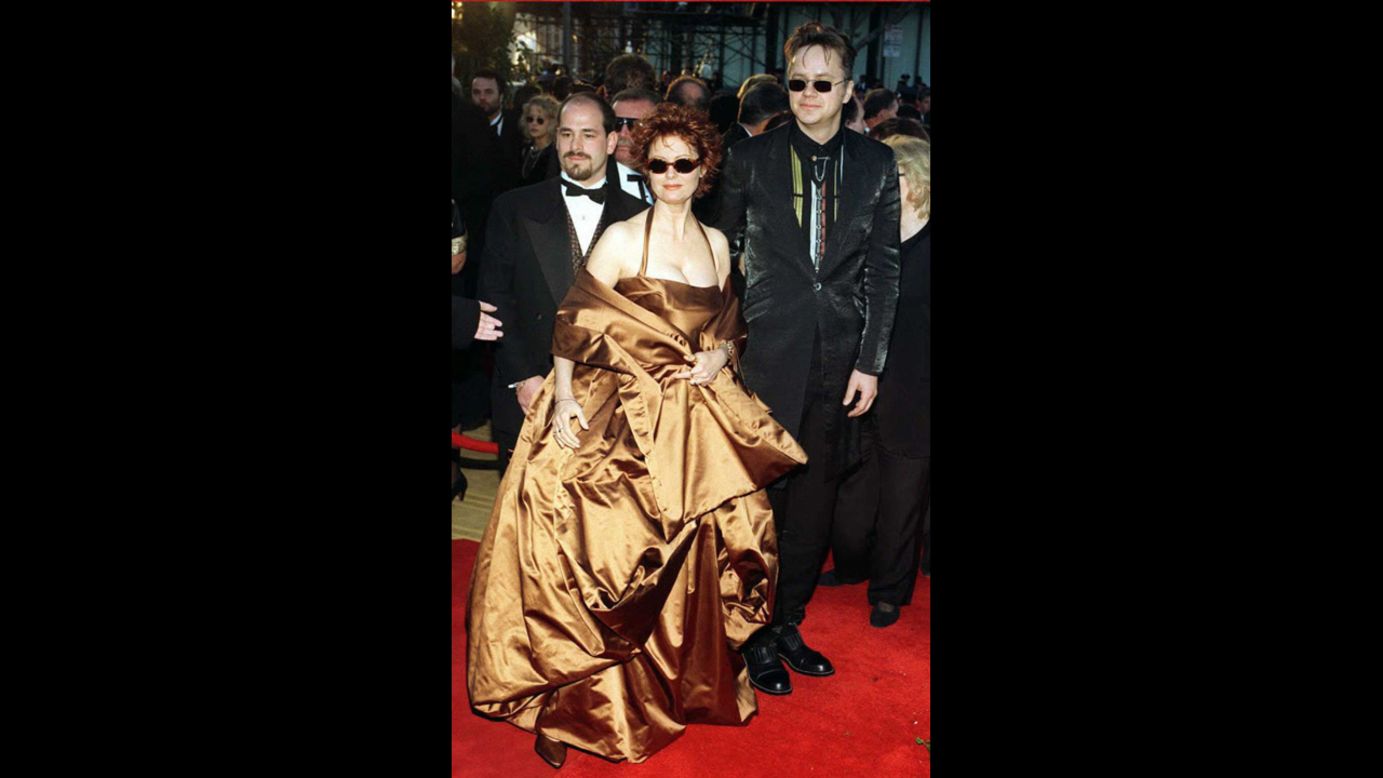 As though satin formalwear isn't already difficult enough to pull off, Susan Sarandon went and had her Dolce & Gabbana dress made in an awkward copper shade to match her hair in 1996. Not that our opinion matters for much: Sarandon won the best actress Oscar that year for "Dead Man Walking," and the dress was donated to the Metropolitan Museum of Art's Costume Institute.