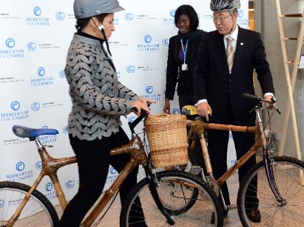 Ban Ki Moon and Christiana Figueres of the UNFCCC at COP19 in Warsaw last year.