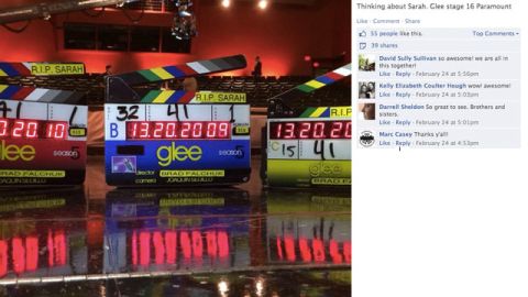 Crew members from the TV show "Glee" shared messages of "RIP Sarah Jones."