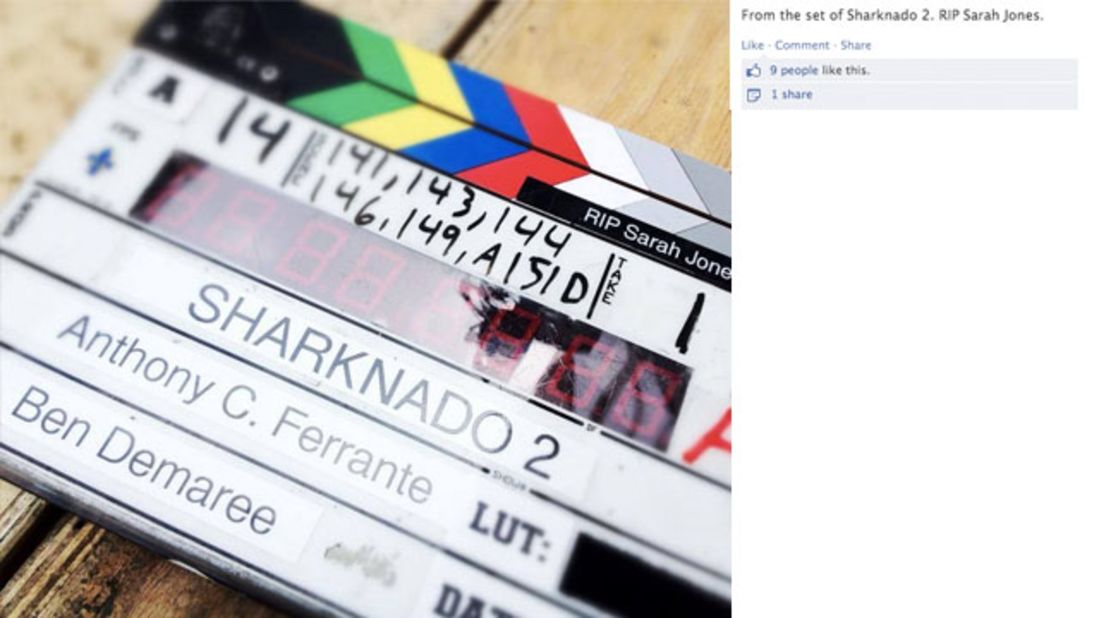 Even the crew on the set of "Sharknado 2" shared their message of remembrance.