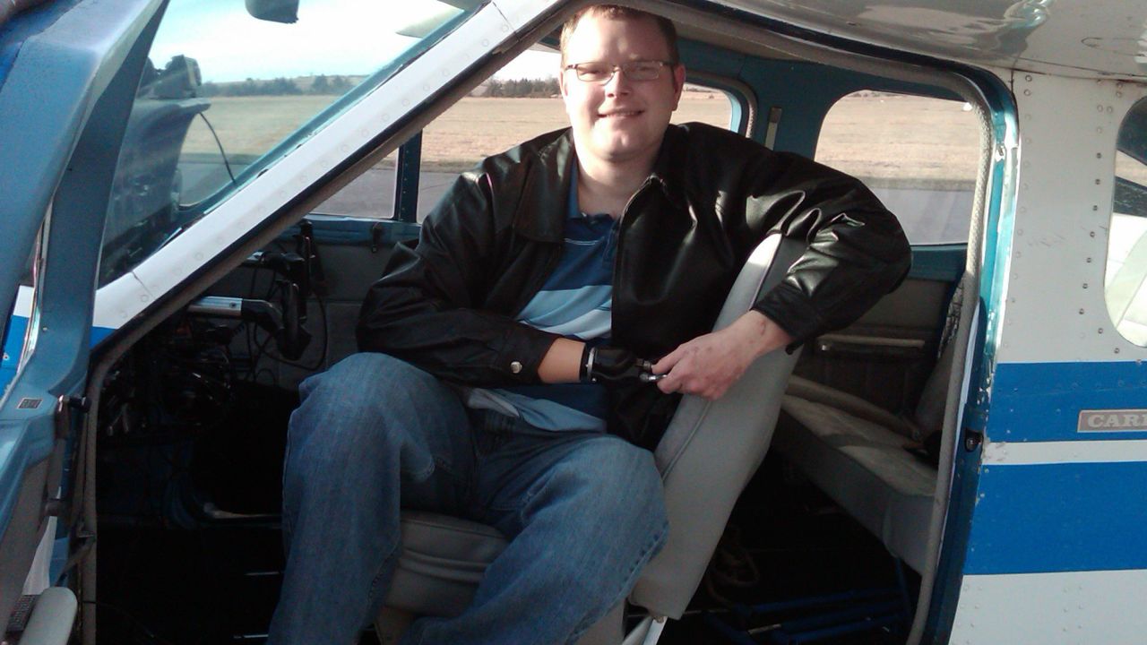 Brian Thomas, 30, was able to return to the cockpit 18 months after losing his right hand and parts of both feet. 