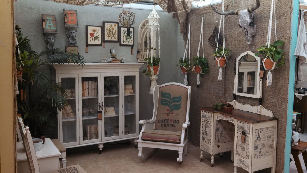 Rackliffe completely redecorates her antique booth a few times a month.