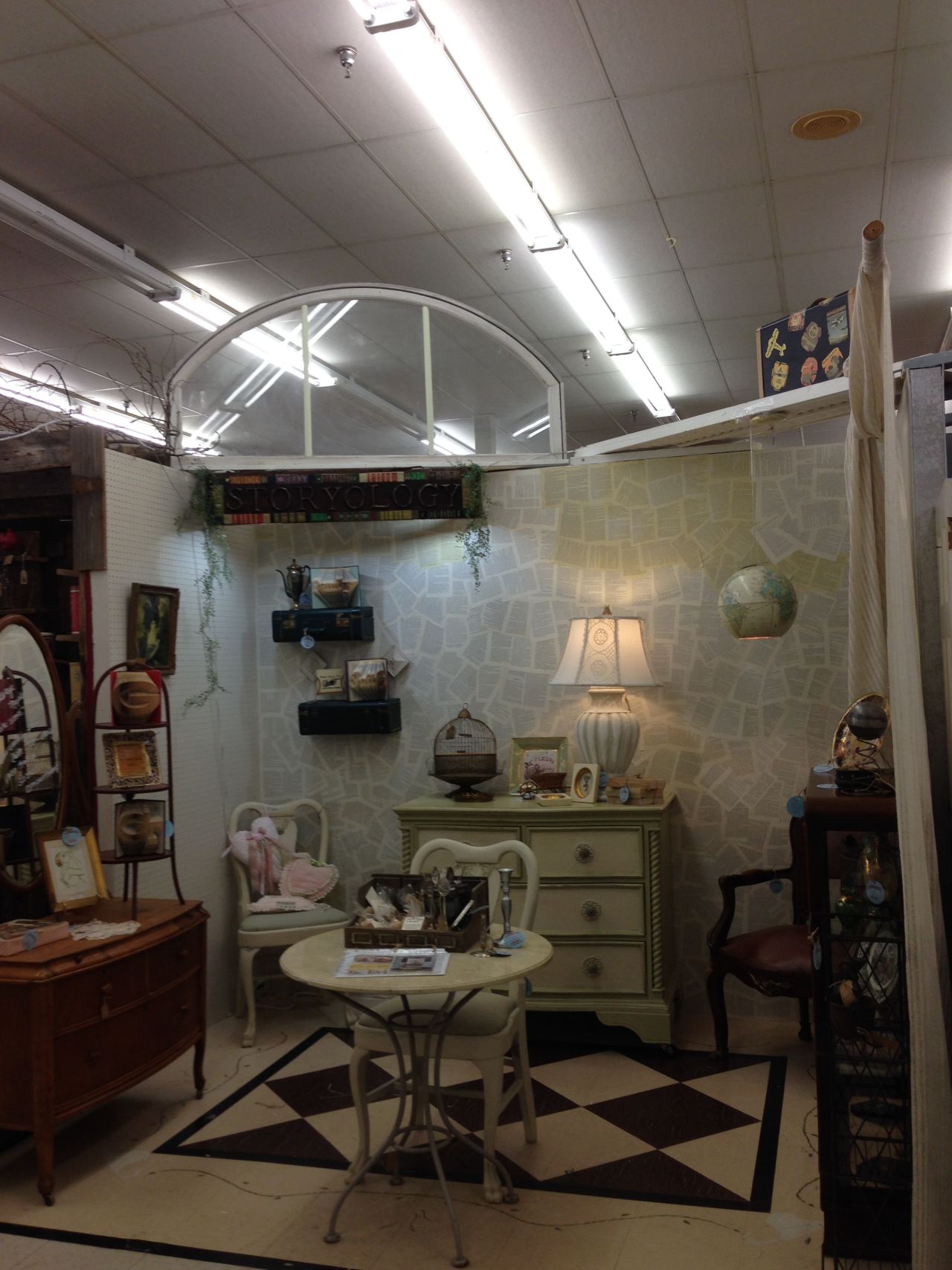 Agnello's booth at the Queen of Hearts antique mall.