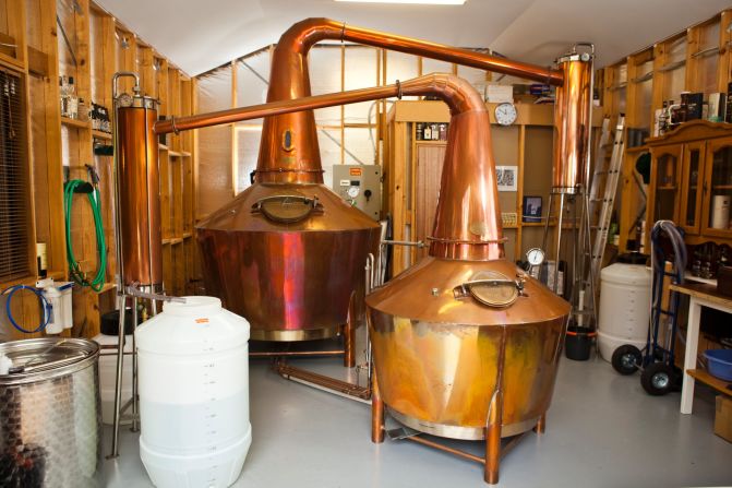 Some of the world's finest single malt is distilled in the Overeem's garage at the family's suburban home in Hobart, the capital of Tasmania.