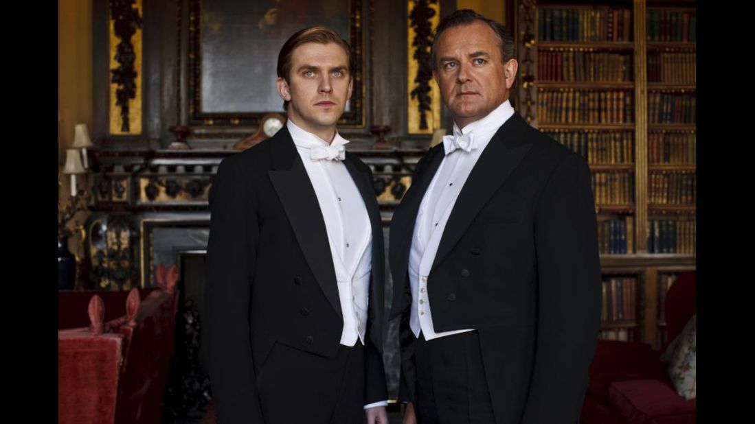 White tie and tails was essential evening wear for men, although by season four, black tie is starting to be accepted for some less formal occasions. 