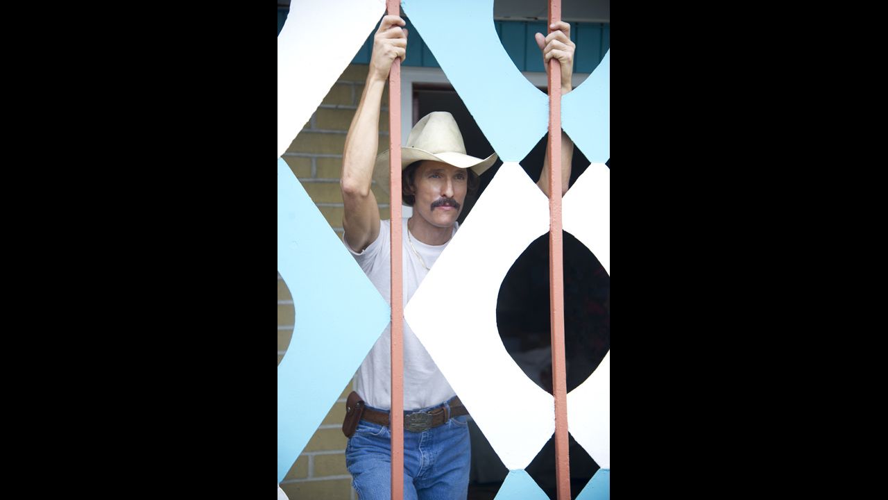Critics fell head over heels for McConaughey's turn as Ron Woodroof, an electrician who battles to get the AIDS medicine he needs in "Dallas Buyers Club." The role earned McConaughey his first Oscar nomination and his first win.