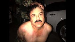 Photo: El Chapo under arrest
 In a joint Mexican and US operation, Joaquin 'El Chapo' Guzman, the head of Mexico's Sinaloa drug cartel, was captured Saturday at beach resort in Mazatlan, Mexico. Guzman is considered one of the most powerful drug traffickers in the world. Guzman faces multiple federal drug trafficking indictments in the U.S.,  and is on the Drug Enforcement Administration's most-wanted list. His drug empire stretches throughout North America and reaches as far away as Europe and Australia.
