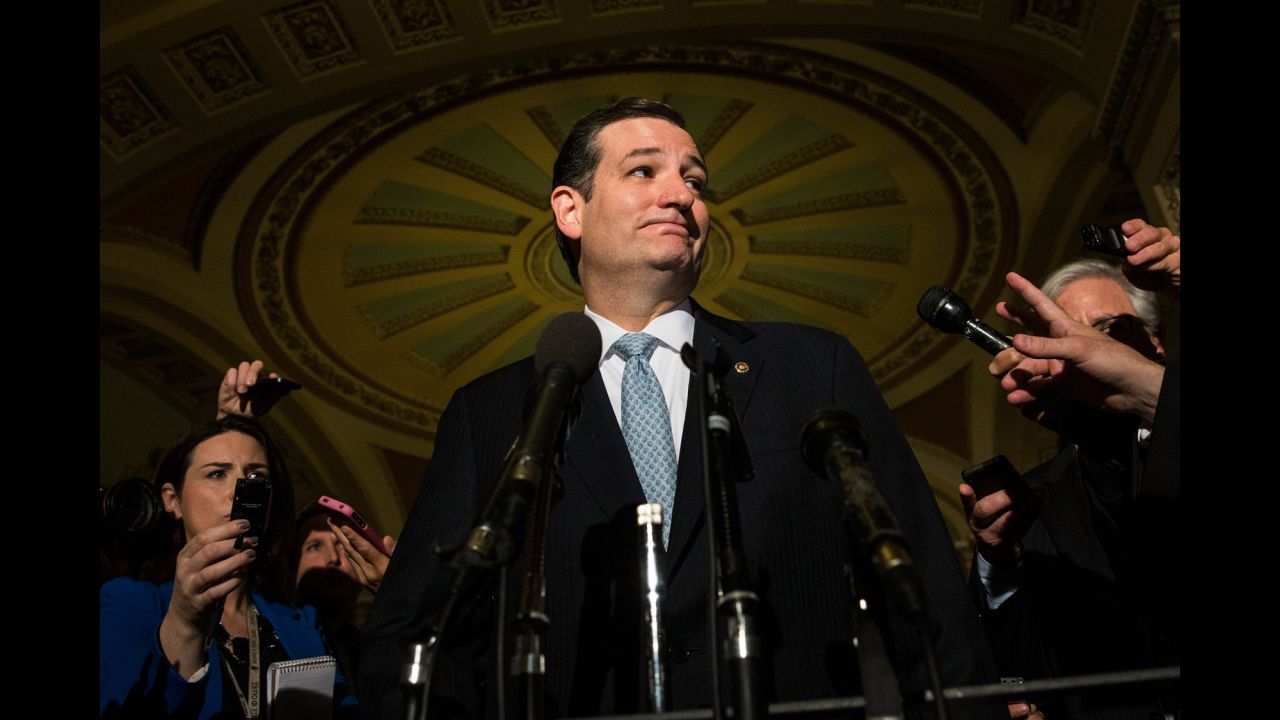 Texas Sen. Ted Cruz launched a 21-hour filibuster in October 2013 in a bid to link defunding Obamacare to federal spending. The standoff over the issue led to a government shutdown the public largely blamed on congressional Republicans. 