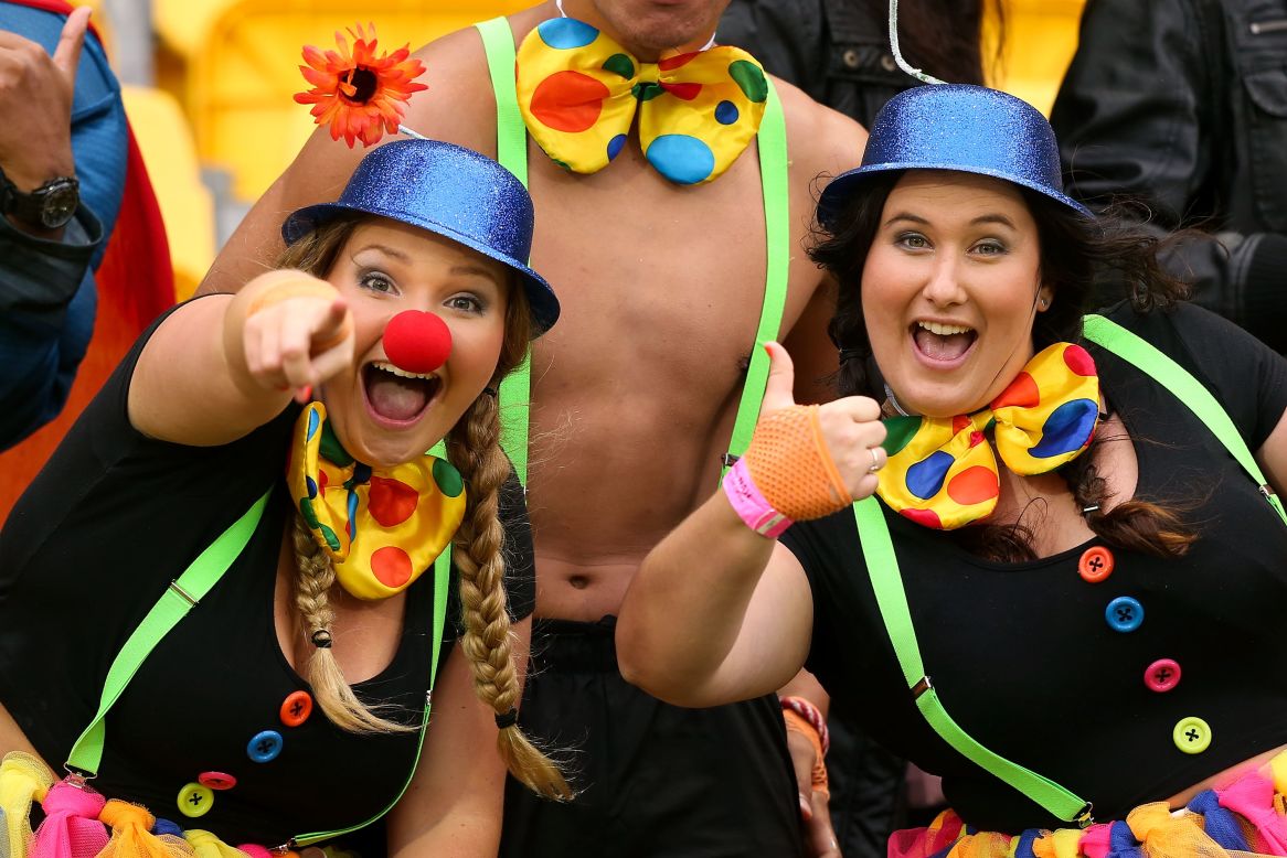It is traditional for sevens fans to turn up in all manner of fancy dress. 