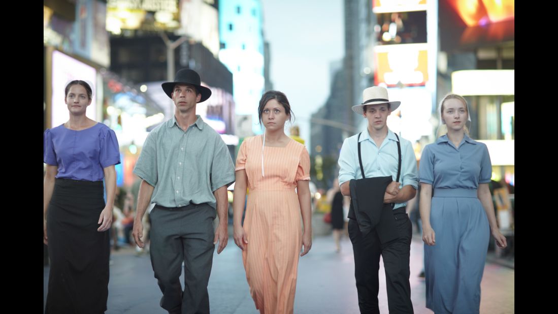 The 2012 reality series "Breaking Amish" finds Kate, Jeremiah, Sabrina, Abe and Rebecca venturing out.