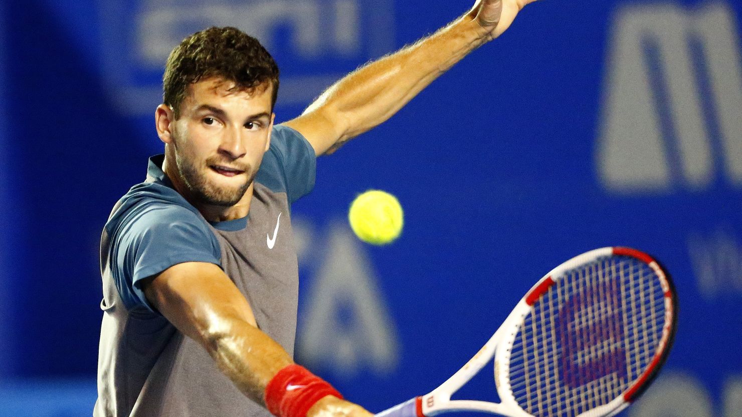 Grigor Dimitrov showed his fighting qualities to win the ATP event in Mexico with a three-set win in the final over Kevin Anderson.