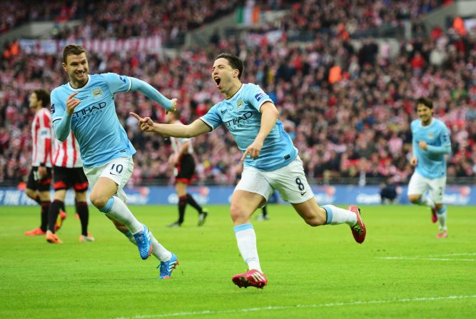 Samir Nasri's brilliant 56th minute strike proved the decisive moment at Wembley.