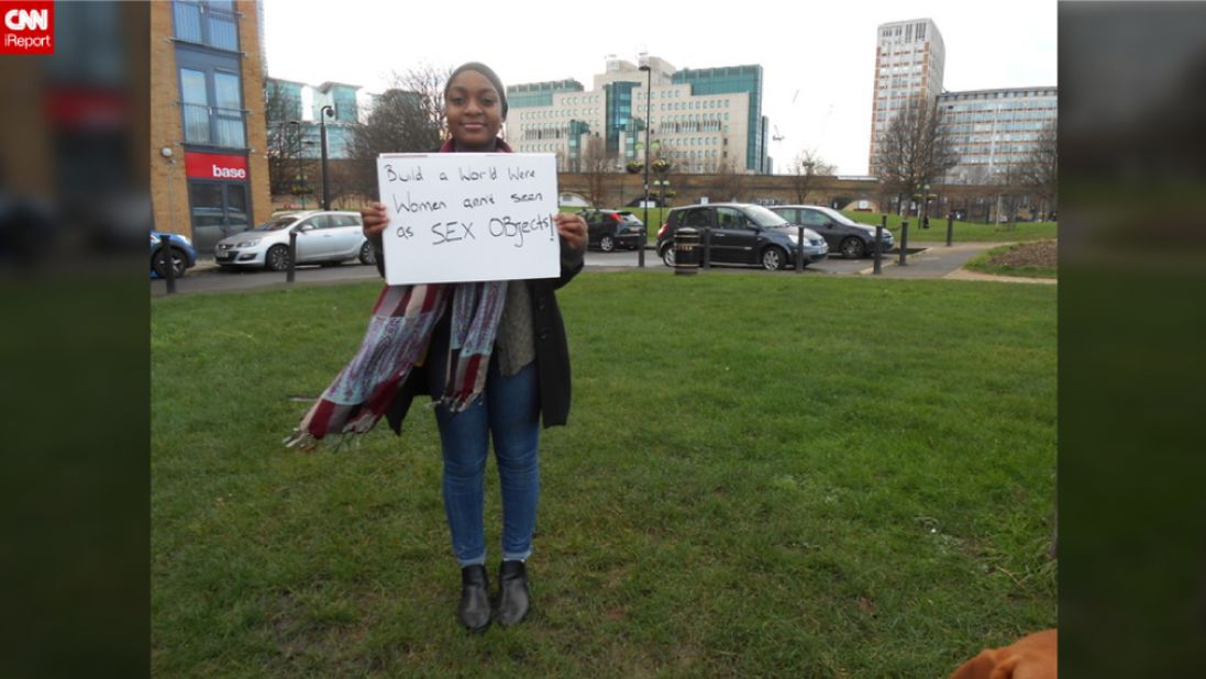 iReporter <a href="http://ireport.cnn.com/docs/DOC-1095690">Raffaella Quieti Cartledge </a>wanted to hear what people on the streets of London really want for women in the future. While taking a stroll in London, Cartledge started chatting with a student named Honey (pictured with her message).