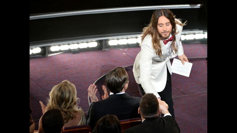 Leto is usually more svelte and sports better hair, especially as seen here after winning best supporting actor for his role in "Dallas Buyers Club" at the 2014 Oscars. 