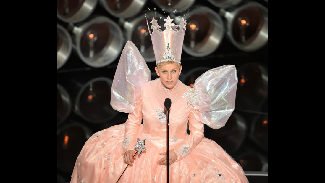 DeGeneres channels Glinda the Good Witch from "The Wizard of Oz."