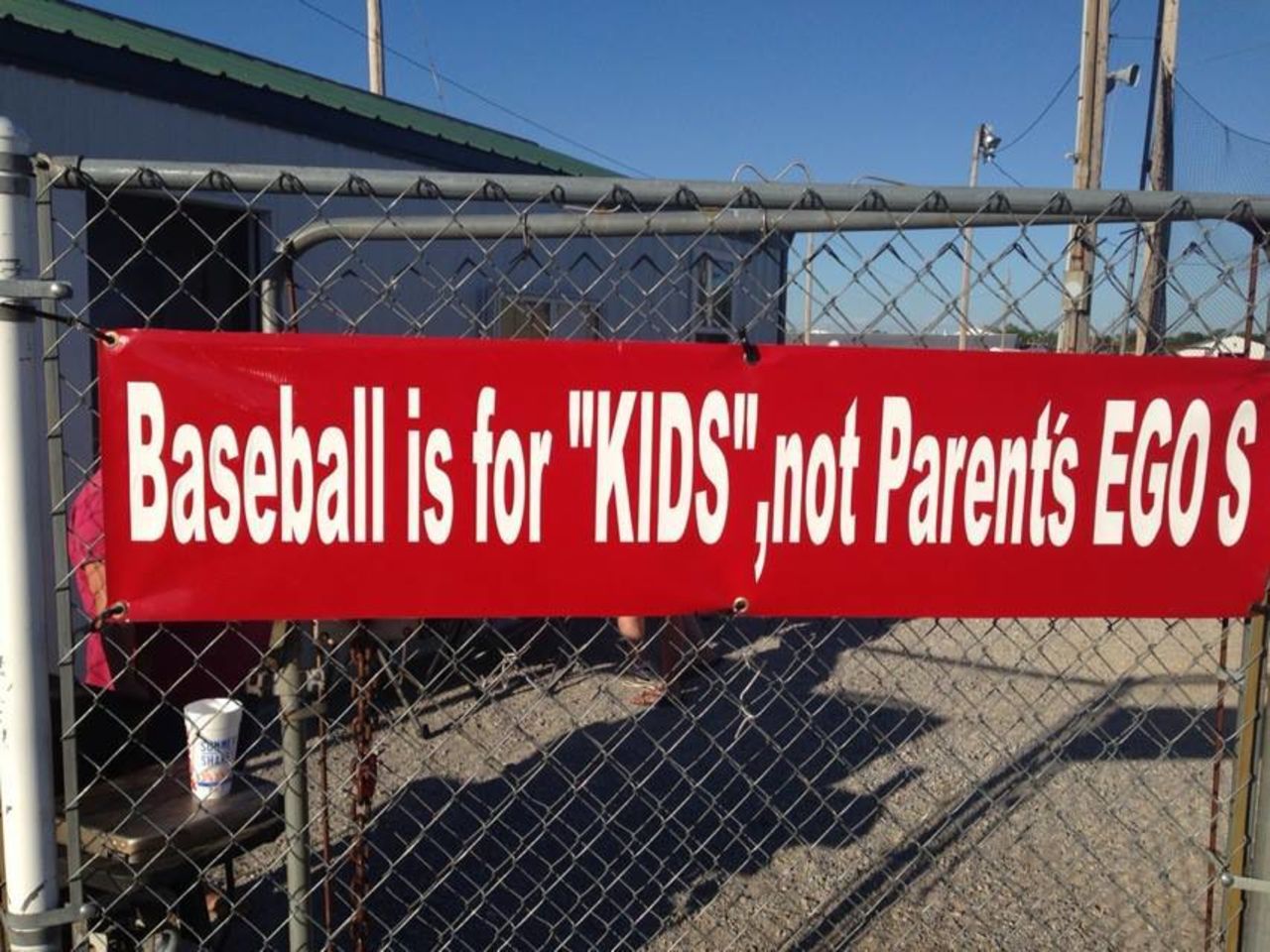 How many errors do you see? This is at the Nevada, Missouri, <a href="http://ireport.cnn.com/docs/DOC-1097288" target="_blank">fairground ball fields</a> where Terri Fallin's son plays baseball. "I want to sneak in at night with paint to make corrections. ... I offered money to personally have new signage, with no luck."