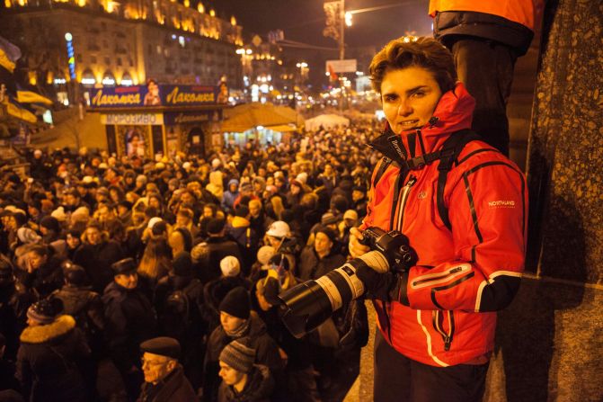 <a href="index.php?page=&url=http%3A%2F%2Fireport.cnn.com%2Fpeople%2FMaiaKiev">Maia Mikhaluk</a> is a freelance photographer and one of the protesters who has been documenting the unrest in Ukraine since February 18. In these photos, she offers us a glimpse of the faces inside Maidan, the central square in Kiev where the majority of the demonstrations took place.  