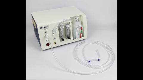 The machine is called the Pumani breathing system. Pumani means "breath" in the Malawian Chichewa language. Its maintenance costs less than a dollar every two years or so.