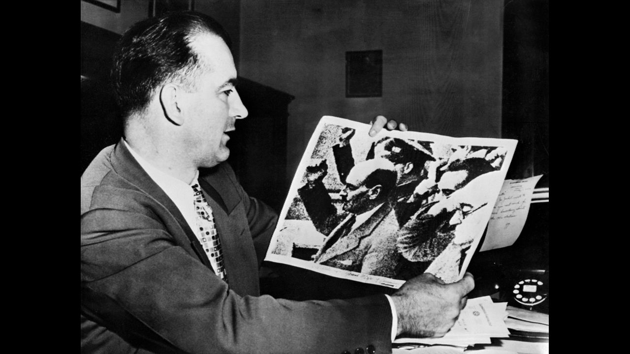 The Rosenbergs' conviction helped fuel the rise of McCarthyism, the anti-communist campaign led by U.S. Sen. Joseph McCarthy of Wisconsin in 1953-54 at the peak of the Cold War. Nearly 400 Americans -- including the ordinary, the famous and some who wore the uniform of the U.S. military -- were interrogated in secret hearings, facing accusations from McCarthy and his staff about their alleged involvement in communist activities. While McCarthy enjoyed public attention and initially advanced his career with the start of the hearings, the tide turned. His harsh treatment of Army officers in the secret hearings precipitated his downfall.