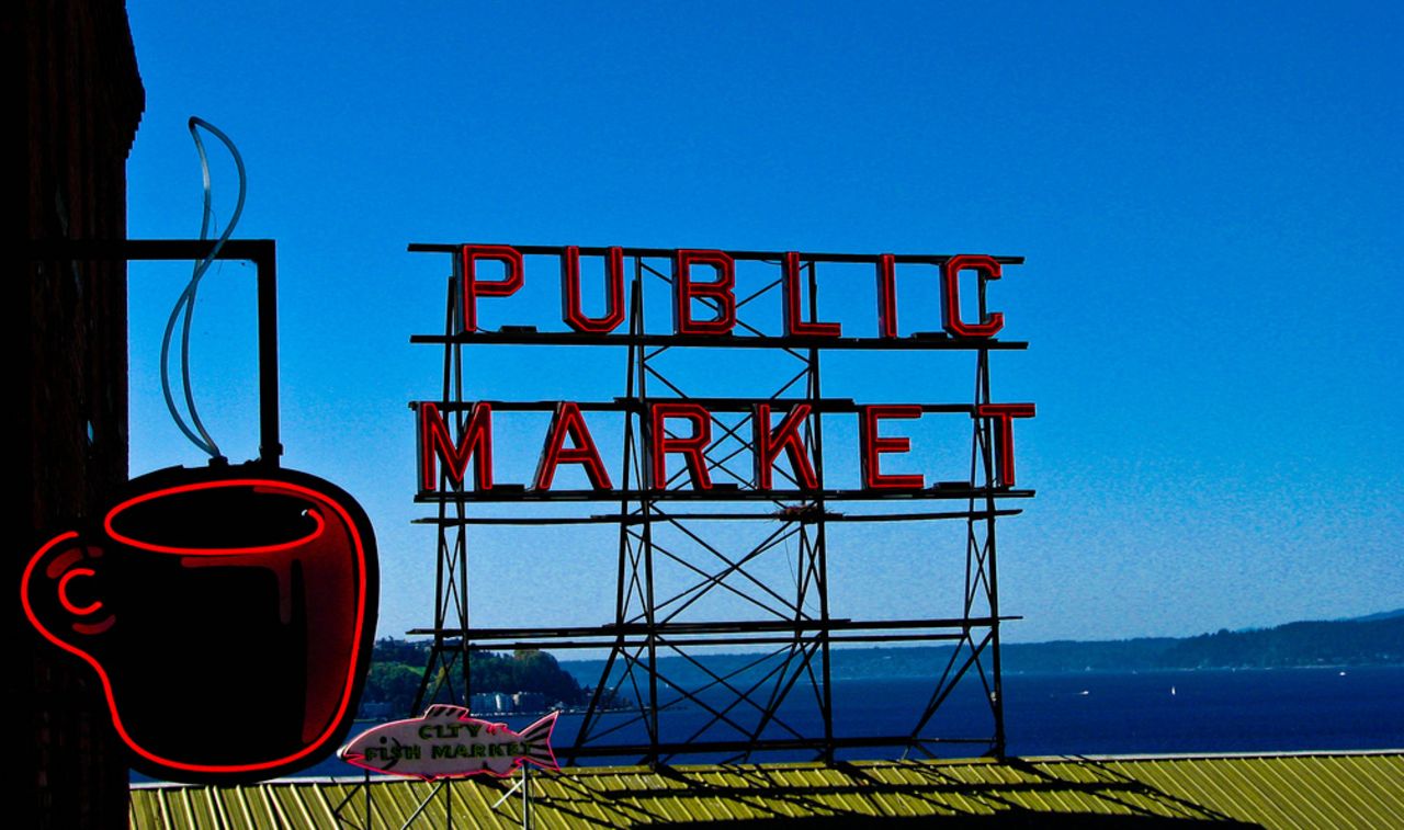 Coffee at Public Market is a Seattle tradition.