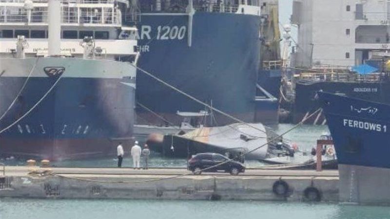 Sahand: Iranian warship capsizes in port and could be out of action for six months