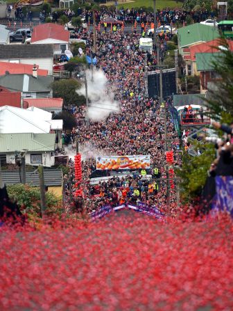 Giant Jaffa candies hurtle down what's locally championed as the world's steepest street each July as part of the Cadbury Jaffa Race. Participants believe in the five-second rule, it would seem. 