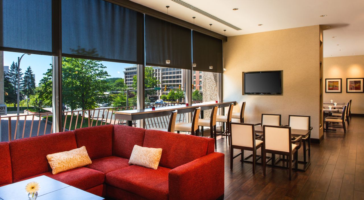 Marriott Rewards' Concierge Lounge won for best hotel program benefit in the Americas. Shown here is the Crystal City Marriott Concierge Lounge.